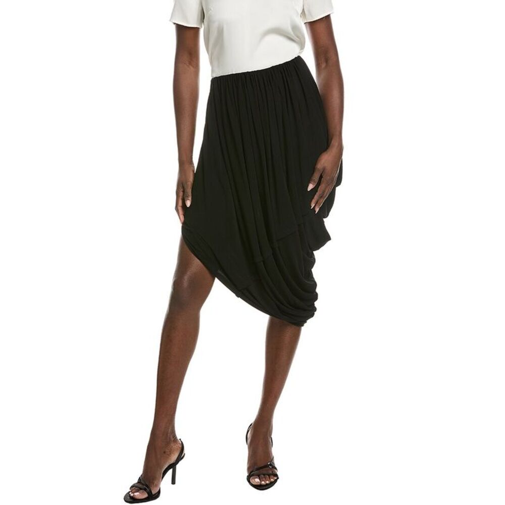 Co Womens  Jersey Draped Skirt, Black